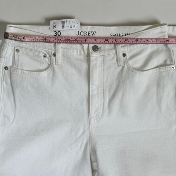 J.Crew Classic Straight Leg Jeans White High Rise Women’s Size 30 NWT - Picture 6 of 8